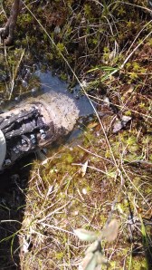 The peat will hold up up, but not without getting your shoes wet!