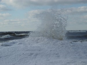 Ice volcanoes erupt at Evangola State Park, by Dave McQuay