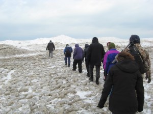 Trekking towards Lake Erie at Evangola State Park, by Dave McQuay