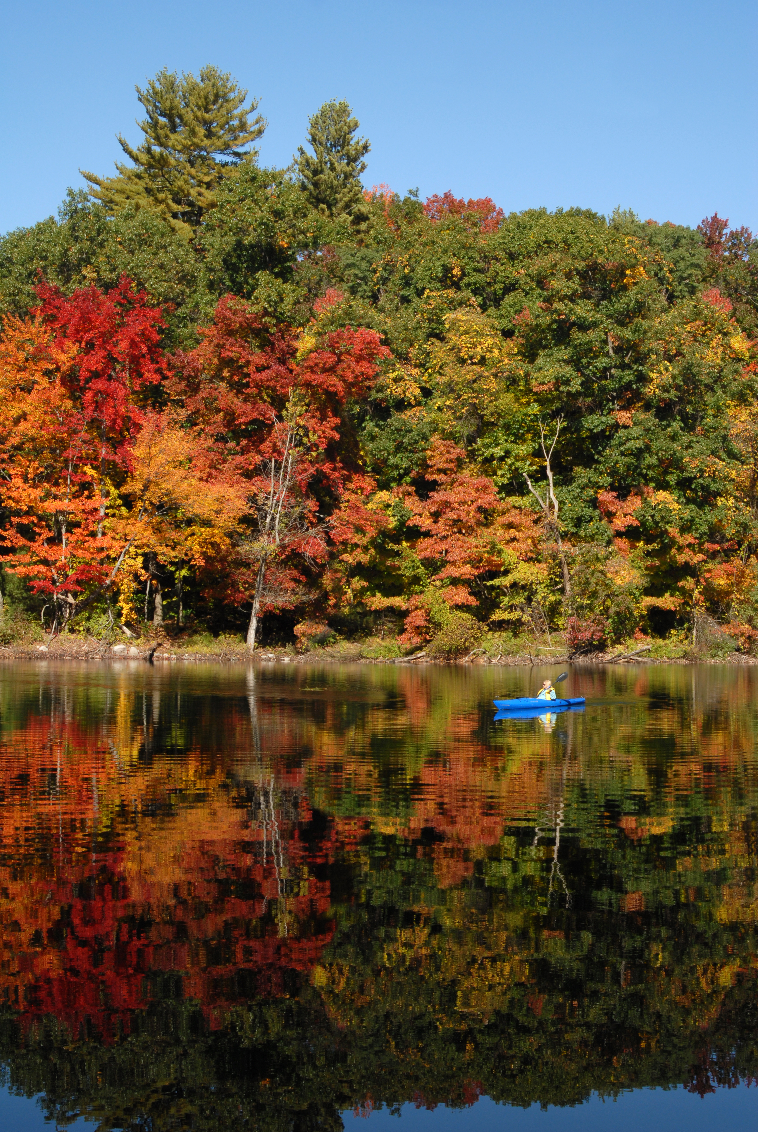 Kayaking in the Fall - Moreau State Park